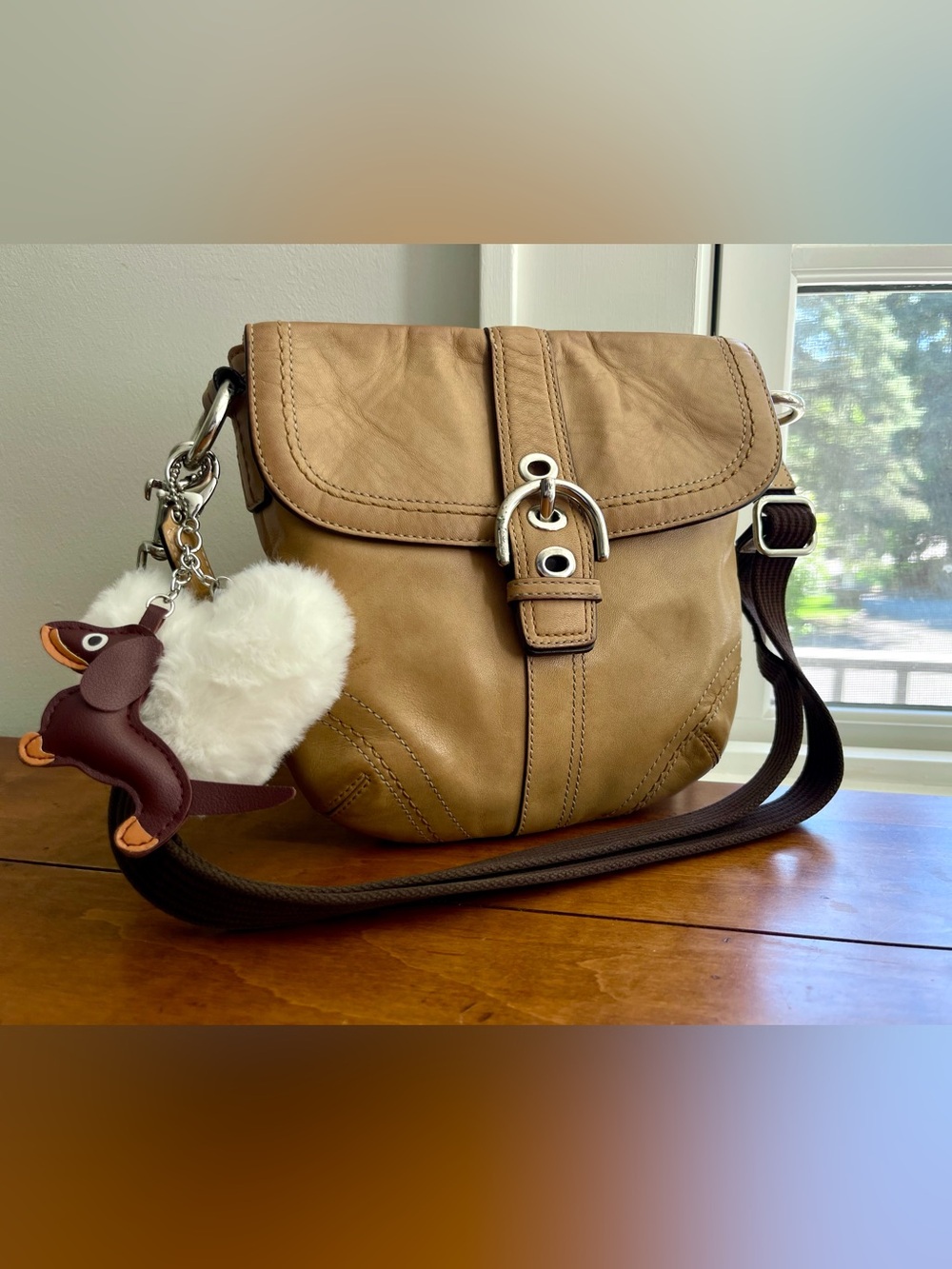 Tan leather Coach Soho bag
